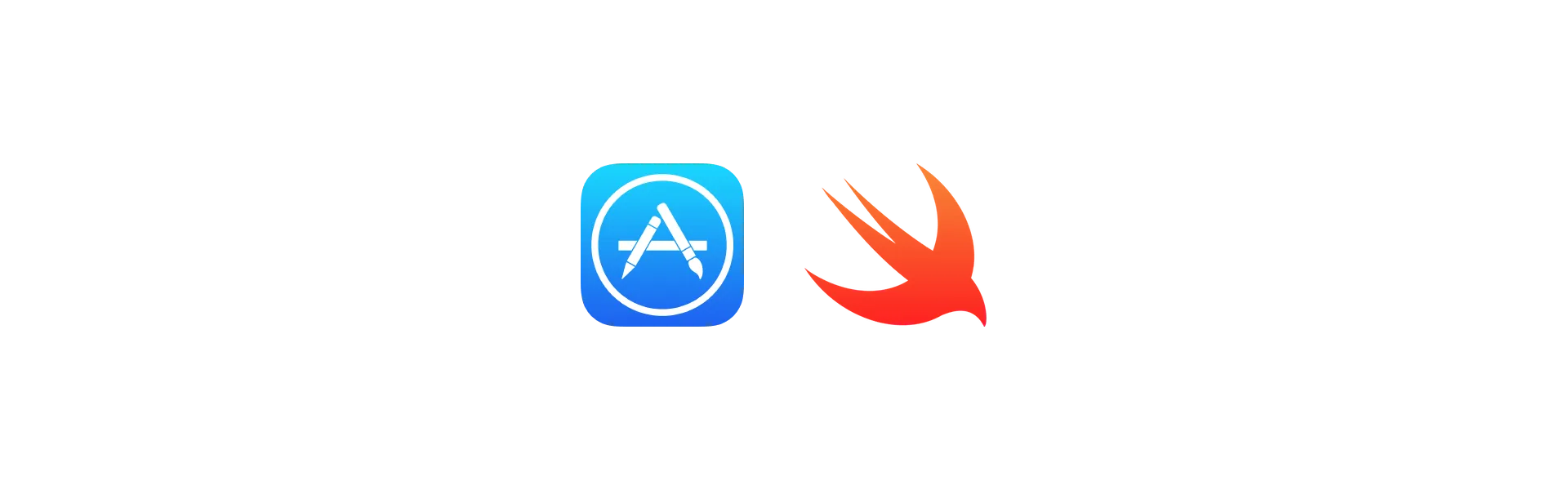The App Store and Swift logos