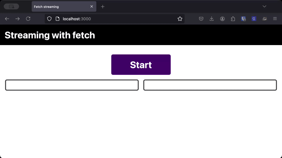 When shown side-by-side, the streaming implementation displays content almost immediately.